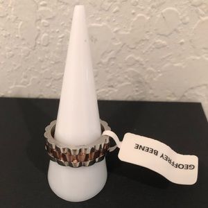NEW MEN’S STAINLESS STEEL RING BY GEOFFREY BEENE WITH TAG SIZE 11